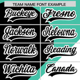 Custom Bright Green Black-White Color Block Personalized Half Heart Pattern Authentic Baseball Jersey