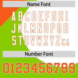 Custom Neon Green Orange-White Color Block Personalized Half Heart Pattern Authentic Baseball Jersey