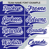 Custom Silver Royal-White Color Block Personalized Half Heart Pattern Authentic Baseball Jersey