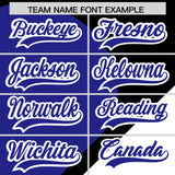 Custom Black Royal-White Color Block Personalized Half Heart Pattern Authentic Baseball Jersey