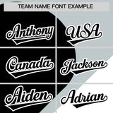 Custom Silver Black-White Color Block Personalized Half Heart Pattern Authentic Baseball Jersey