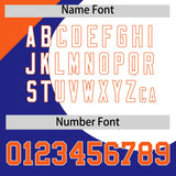 Custom Royal Orange-White Color Block Personalized Half Heart Pattern Authentic Baseball Jersey