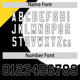 Custom Black Gold-White Color Block Personalized Half Heart Pattern Authentic Baseball Jersey