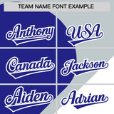 Custom Silver Royal-White Color Block Personalized Half Heart Pattern Authentic Baseball Jersey