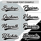 Custom White Silver-Black Color Block Personalized Half Heart Pattern Authentic Baseball Jersey