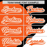 Custom Black Orange-White Color Block Personalized Half Heart Pattern Authentic Baseball Jersey