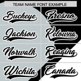 Custom Black Silver-White Color Block Personalized Half Heart Pattern Authentic Baseball Jersey