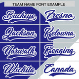 Custom Silver Royal-White Color Block Personalized Half Heart Pattern Authentic Baseball Jersey
