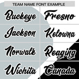 Custom White Silver-Black Color Block Personalized Half Heart Pattern Authentic Baseball Jersey
