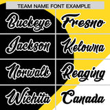 Custom Gold Black-White Color Block Personalized Half Heart Pattern Authentic Baseball Jersey