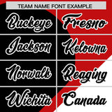 Custom Red Black-White Color Block Personalized Half Heart Pattern Authentic Baseball Jersey