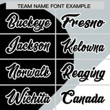 Custom Silver Black-White Color Block Personalized Half Heart Pattern Authentic Baseball Jersey