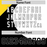 Custom Black Gold-White Color Block Personalized Half Heart Pattern Authentic Baseball Jersey