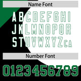 Custom Black Kelly Green-White Color Block Personalized Half Heart Pattern Authentic Baseball Jersey