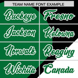 Custom Black Kelly Green-White Color Block Personalized Half Heart Pattern Authentic Baseball Jersey