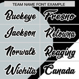 Custom Black Silver-White Color Block Personalized Half Heart Pattern Authentic Baseball Jersey