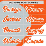 Custom Orange Silver-White Color Block Personalized Half Heart Pattern Authentic Baseball Jersey