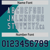 Custom Aqua Navy-Silver Color Block Personalized Half Heart Pattern Authentic Baseball Jersey