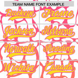 Custom Pink Gold Giraffe Graffiti Pattern Authentic Baseball Jersey