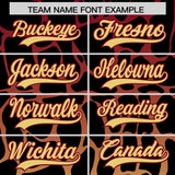 Custom Crimson Khaki Giraffe Graffiti Pattern Authentic Baseball Jersey