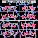 Custom Light Blue Pink Giraffe Graffiti Pattern Authentic Baseball Jersey