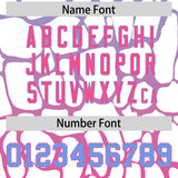 Custom Light Blue Pink Giraffe Graffiti Pattern Authentic Baseball Jersey