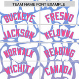 Custom Light Blue Pink Giraffe Graffiti Pattern Authentic Baseball Jersey