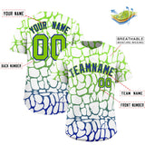 Custom Neon Green Royal Giraffe Graffiti Pattern Authentic Baseball Jersey