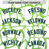 Custom Neon Green Royal Giraffe Graffiti Pattern Authentic Baseball Jersey