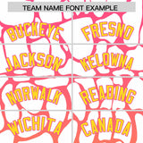 Custom Pink Gold Giraffe Graffiti Pattern Authentic Baseball Jersey