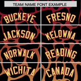 Custom Crimson Khaki Giraffe Graffiti Pattern Authentic Baseball Jersey