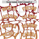 Custom Crimson Khaki Giraffe Graffiti Pattern Authentic Baseball Jersey