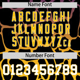 Custom Purple Gold Giraffe Graffiti Pattern Authentic Baseball Jersey