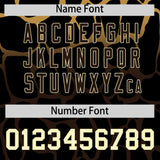 Custom Old Gold Brown Giraffe Graffiti Pattern Authentic Baseball Jersey