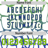 Custom Neon Green Royal Giraffe Graffiti Pattern Authentic Baseball Jersey