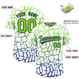 Custom Neon Green Royal Giraffe Graffiti Pattern Authentic Baseball Jersey