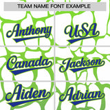 Custom Neon Green Royal Giraffe Graffiti Pattern Authentic Baseball Jersey