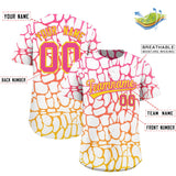 Custom Pink Gold Giraffe Graffiti Pattern Authentic Baseball Jersey