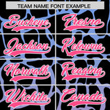 Custom Light Blue Pink Giraffe Graffiti Pattern Authentic Baseball Jersey