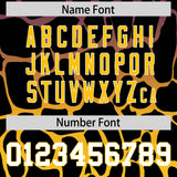 Custom Purple Gold Giraffe Graffiti Pattern Authentic Baseball Jersey