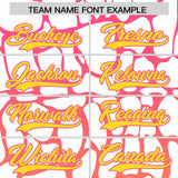 Custom Pink Gold Giraffe Graffiti Pattern Authentic Baseball Jersey