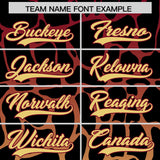 Custom Crimson Khaki Giraffe Graffiti Pattern Authentic Baseball Jersey