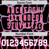 Custom Light Blue Pink Giraffe Graffiti Pattern Authentic Baseball Jersey