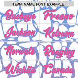 Custom Light Blue Pink Giraffe Graffiti Pattern Authentic Baseball Jersey