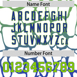 Custom Neon Green Royal Giraffe Graffiti Pattern Authentic Baseball Jersey