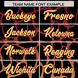 Custom Crimson Khaki Giraffe Graffiti Pattern Authentic Baseball Jersey