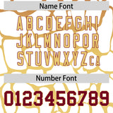 Custom Crimson Khaki Giraffe Graffiti Pattern Authentic Baseball Jersey