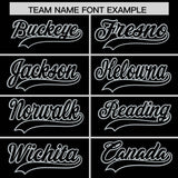 Custom Black Silver Grid Blur Pattern Authentic Baseball Jersey