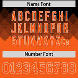 Custom Black Orange Grid Blur Pattern Authentic Baseball Jersey
