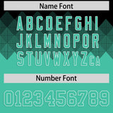 Custom Black Bright Green Grid Blur Pattern Authentic Baseball Jersey